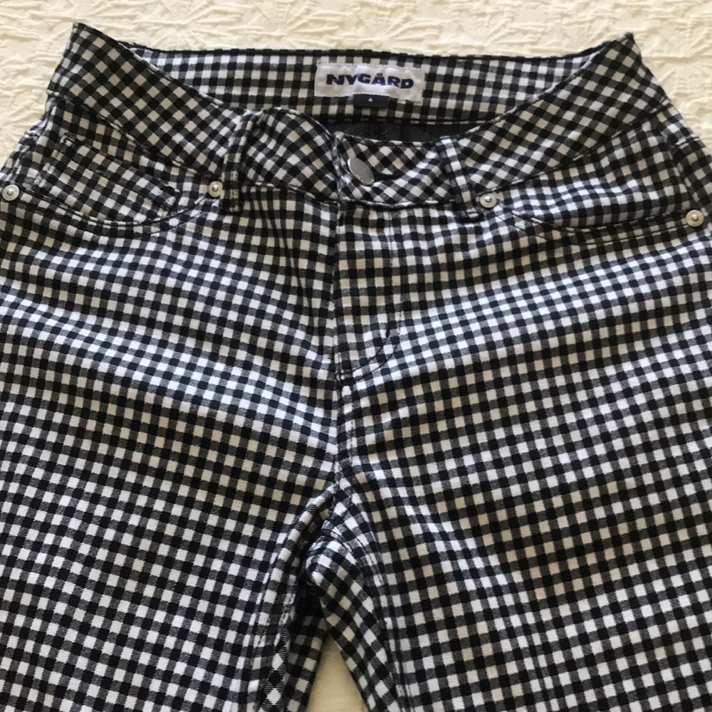 Nygard black and white checked skinny